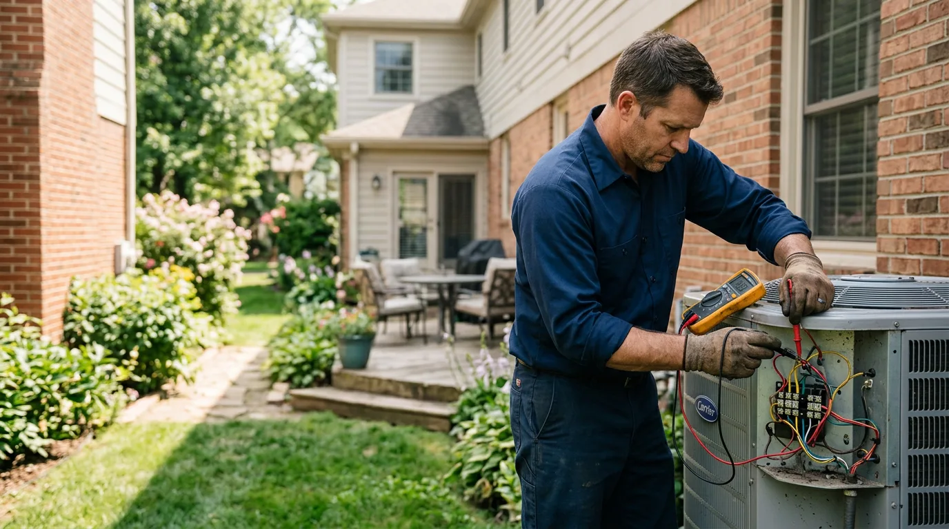HVAC technician working near Nellis, WV